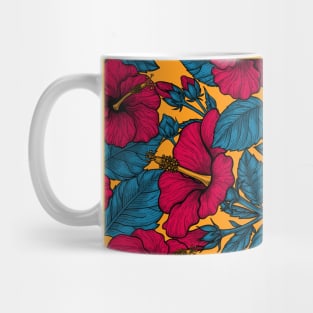 Red hibiscus flowers Mug